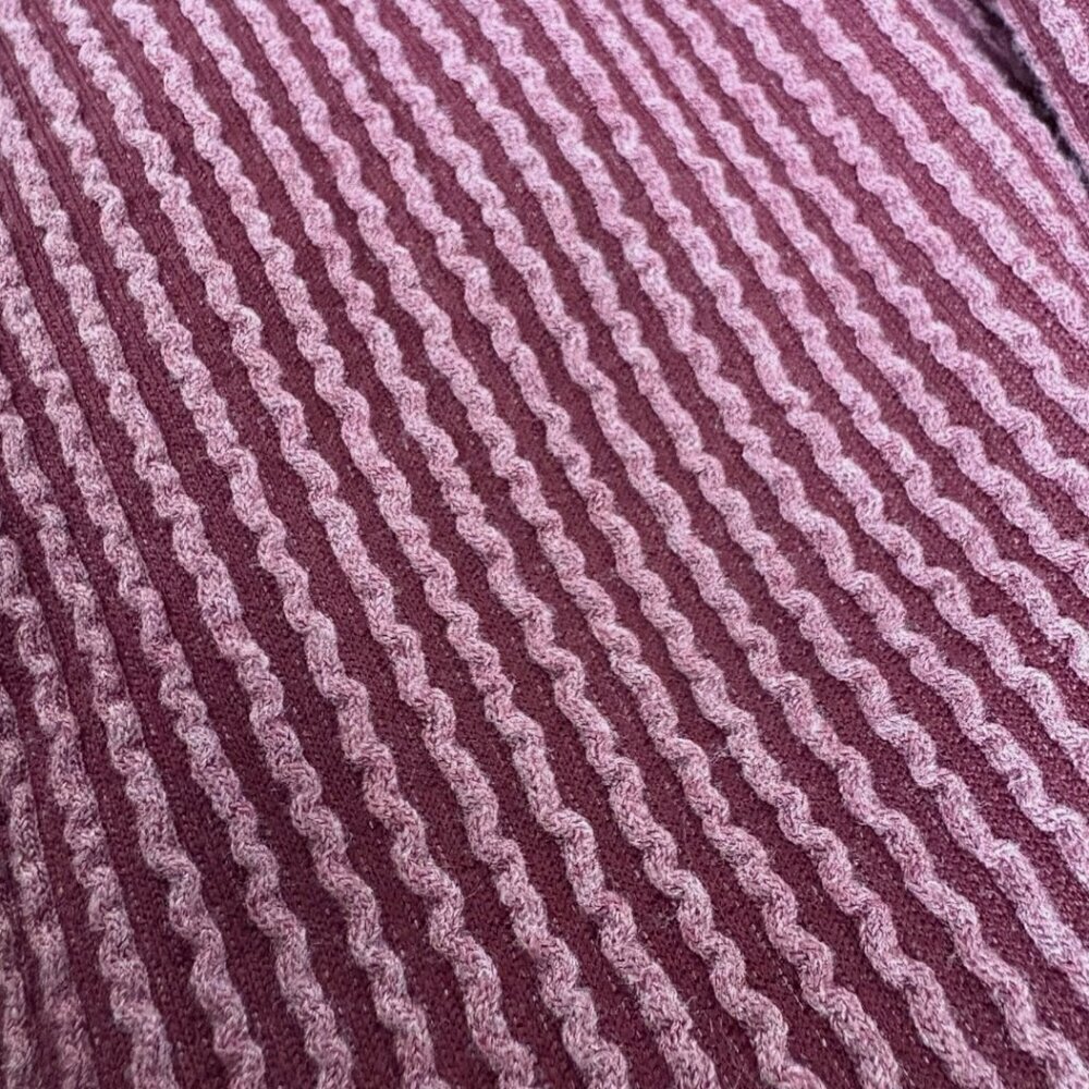 Women's XL Cozy Relaxed Ribbed Oversized Pink Burgundy Slouchy Stretch Sweater - Picture 2 of 4